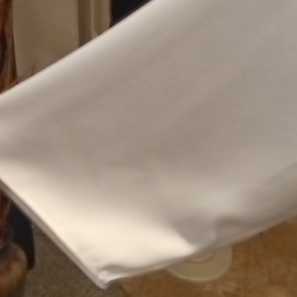 FINAL PRICE TALBOTS ivory 3/4 sleeve blouse w scalloped hem & flap in rear 1X - Picture 4 of 13